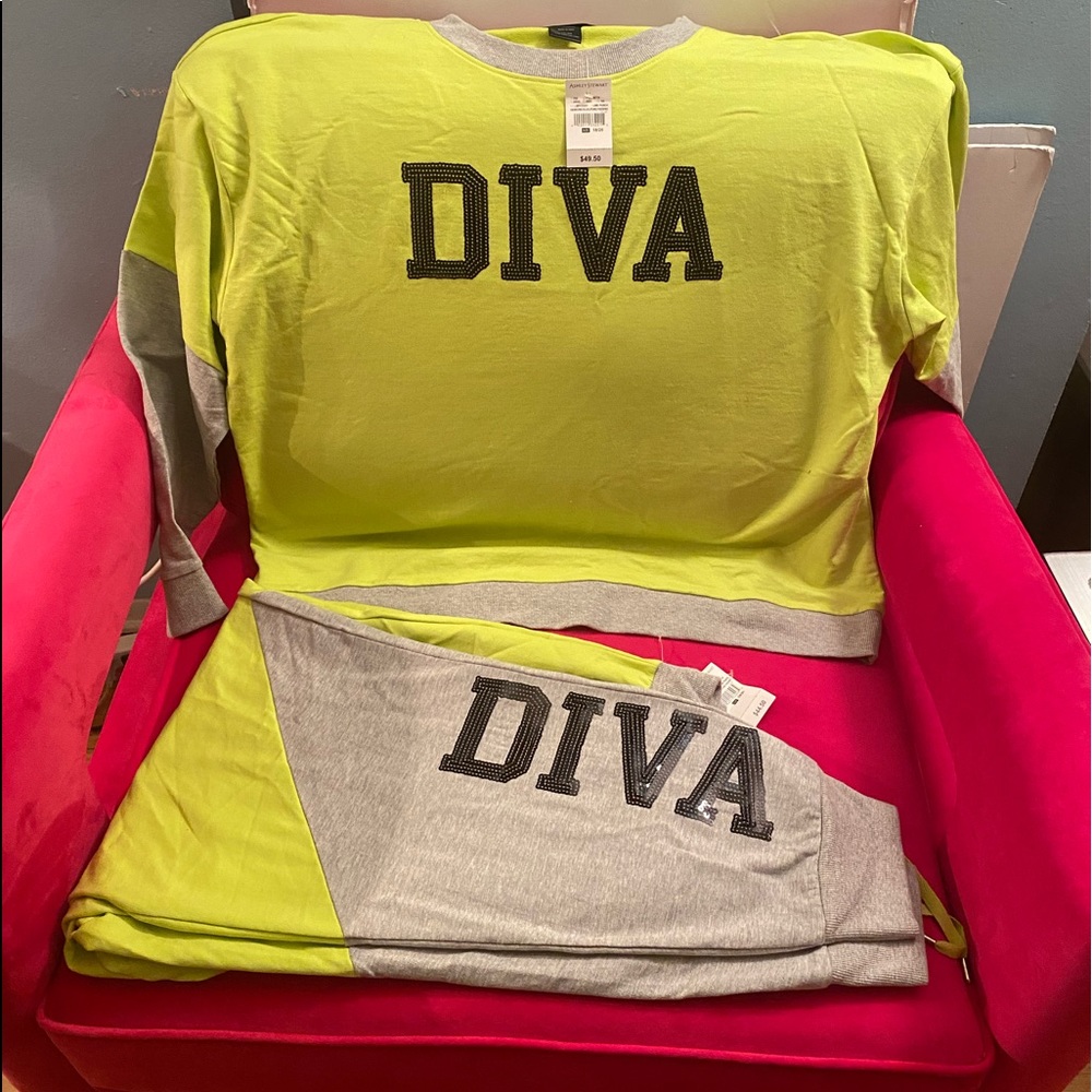 Ashley Stewart two tone Sweatsuit